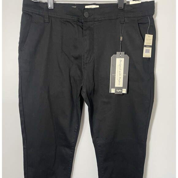 Scott James Slim Fit Stretch Pants Men's 36x32 5-Pocket SJP-94248-Blk Black - Picture 2 of 16